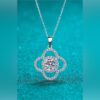 Boutique Jewelry _ 1 Carat Moissanite 925 Sterling Silver Necklace _ Color_ Silver _ Size_ Os-min