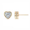 BEZAL-HEART-STUD-07 YG