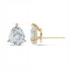 HIDDEN-HALO-PEAR-STUD-04 YG